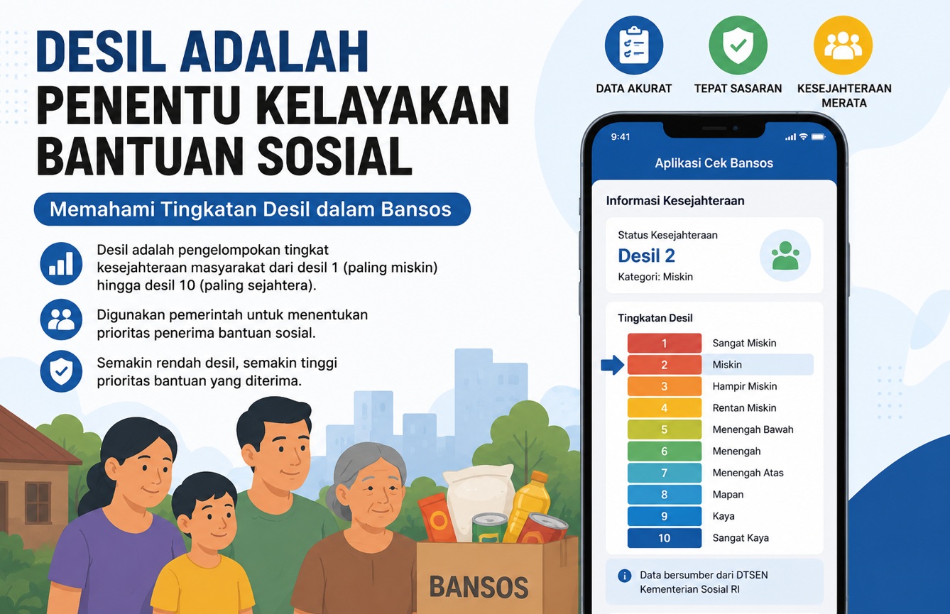 Desil Adalah Penentu Kelayakan Bansos? Ini Penjelasan Lengkapnya